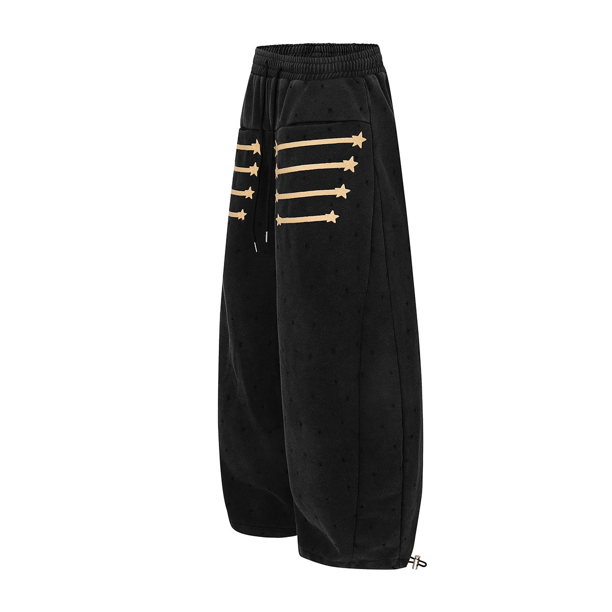Wide-Leg Star & Stripe Sweatpants – Baggy Washed Fleece Pants