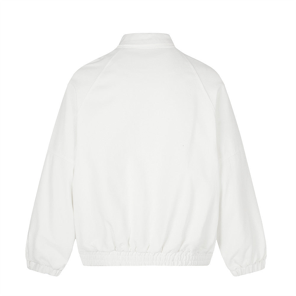Oversized Workwear Bomber Jacket – Relaxed Fit Button-Up Outerwear