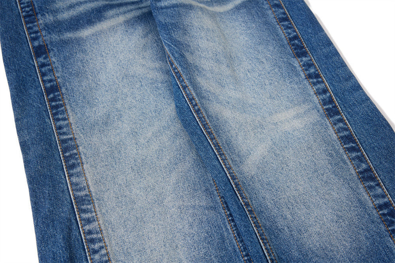 Herren Vintage-Washed-Wide-Leg-Flare-Jeans – Entspannte Passform, Used-Denim
