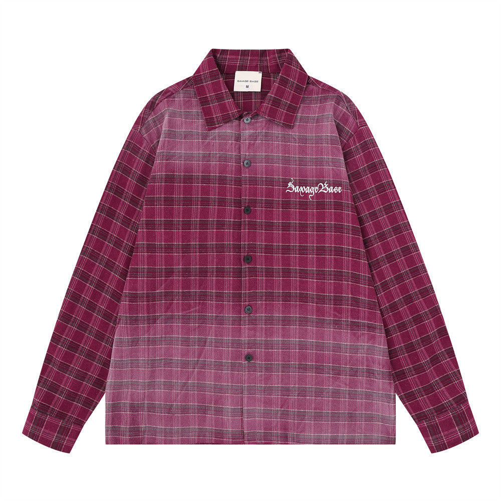 SEAKOFF Plaid Oversized Long Sleeve Shirt – Vintage Washed Flannel