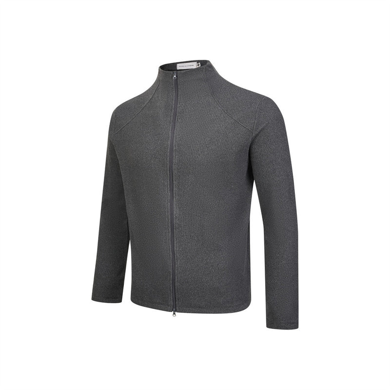 Men's Slim-Fit Full-Zip Mock Neck Knit Jacket – Long Sleeve Sport Cardigan