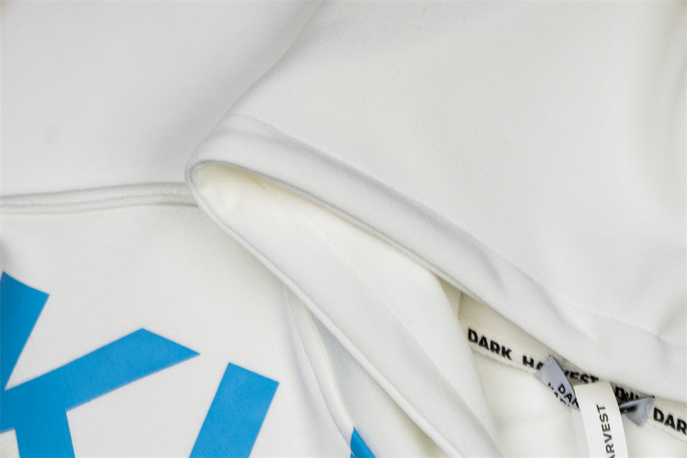 Oversized Graphic Print Pullover Hoodie – Bold Letter Design, Men's Relaxed Fit