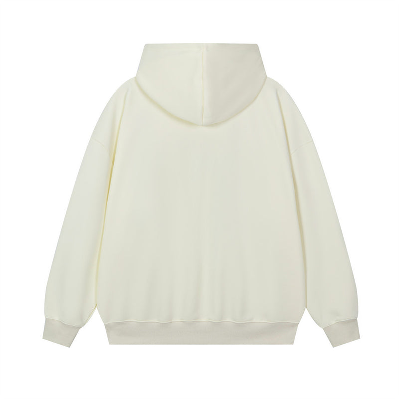 Sweat à capuche oversize imprimé chiot duveteux – Streetwear doublé polaire