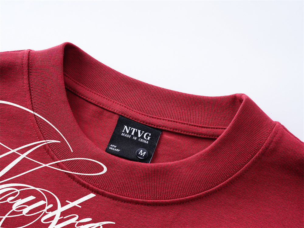 T-shirt graphique à manches longues – Imprimé manuscrit Newtrend Worldwide, coupe décontractée