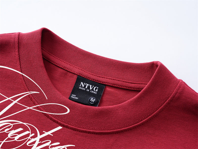 T-shirt graphique à manches longues – Imprimé manuscrit Newtrend Worldwide, coupe décontractée