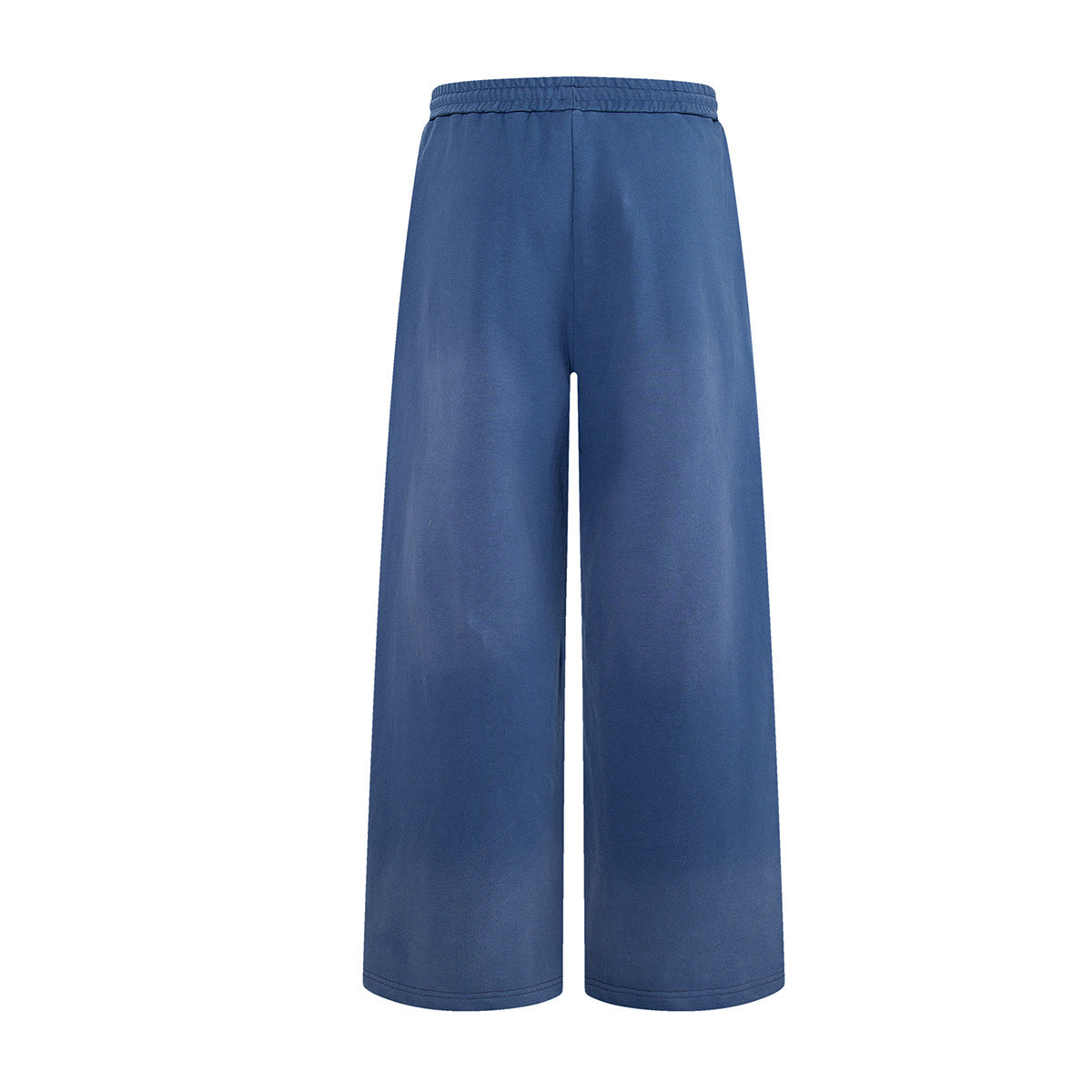 Wide-Leg Sweatpants – Vintage Washed Heraldic Graphic, Relaxed Straight Fit