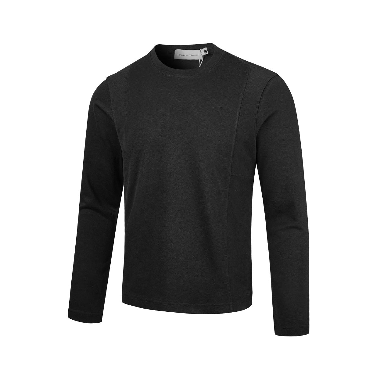 Men's Long Sleeve Crew Neck Shirt – Relaxed Fit Solid Tee