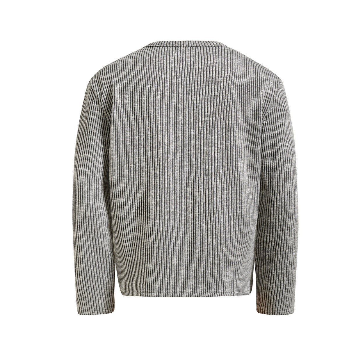 Men's Ribbed Henley Long Sleeve Tee – Vintage Old Money Style