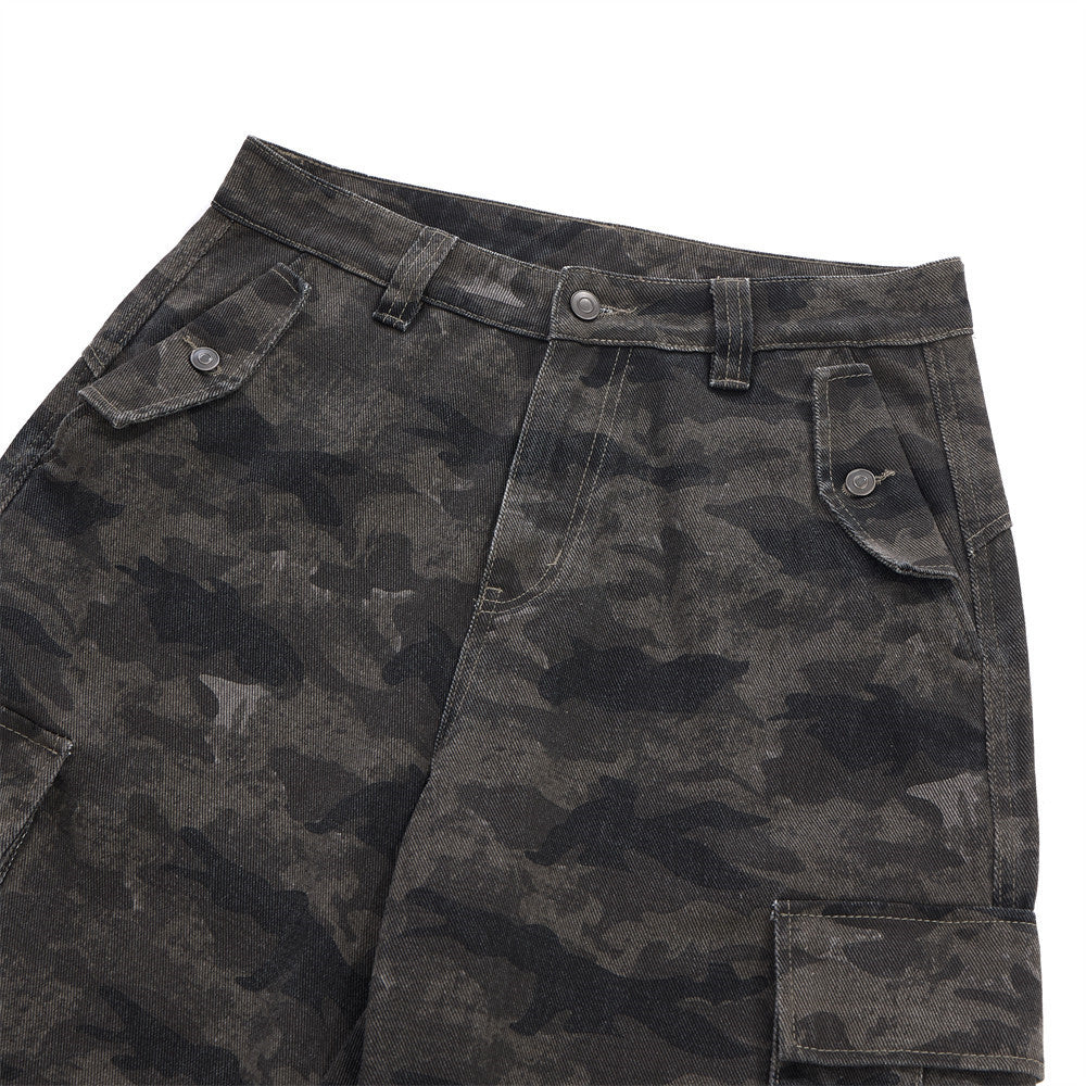 Cargohose für Herren – Loose Fit, weites Bein, Camouflage und Denim mit mehreren Taschen