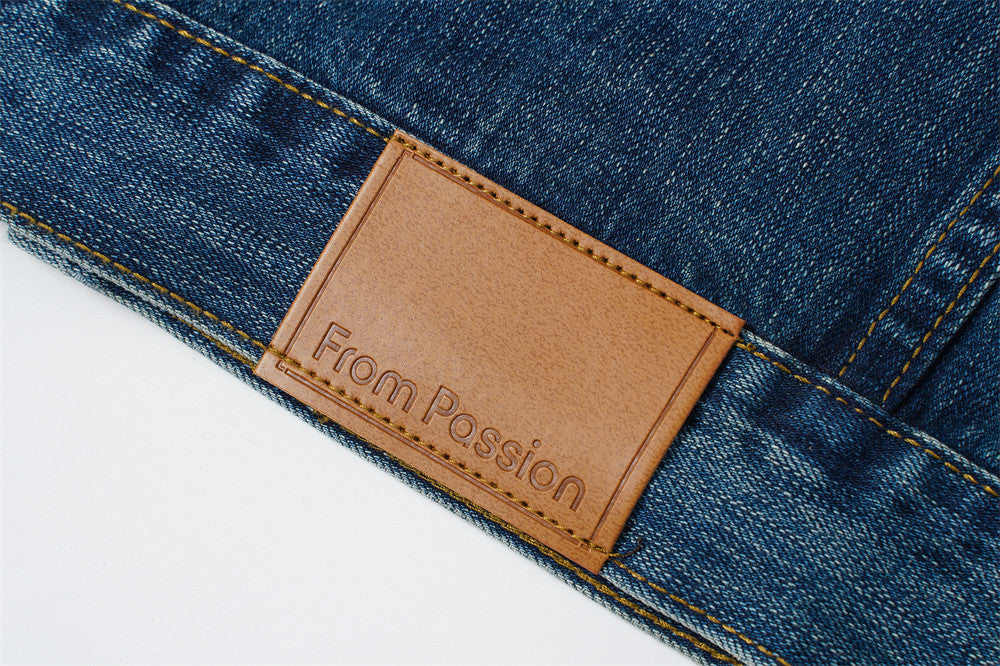 Veste en jean homme délavée et usée – Style street vintage punk