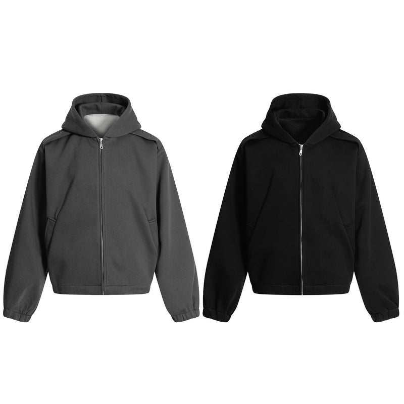 Hoodie zippé oversize doublé en molleton