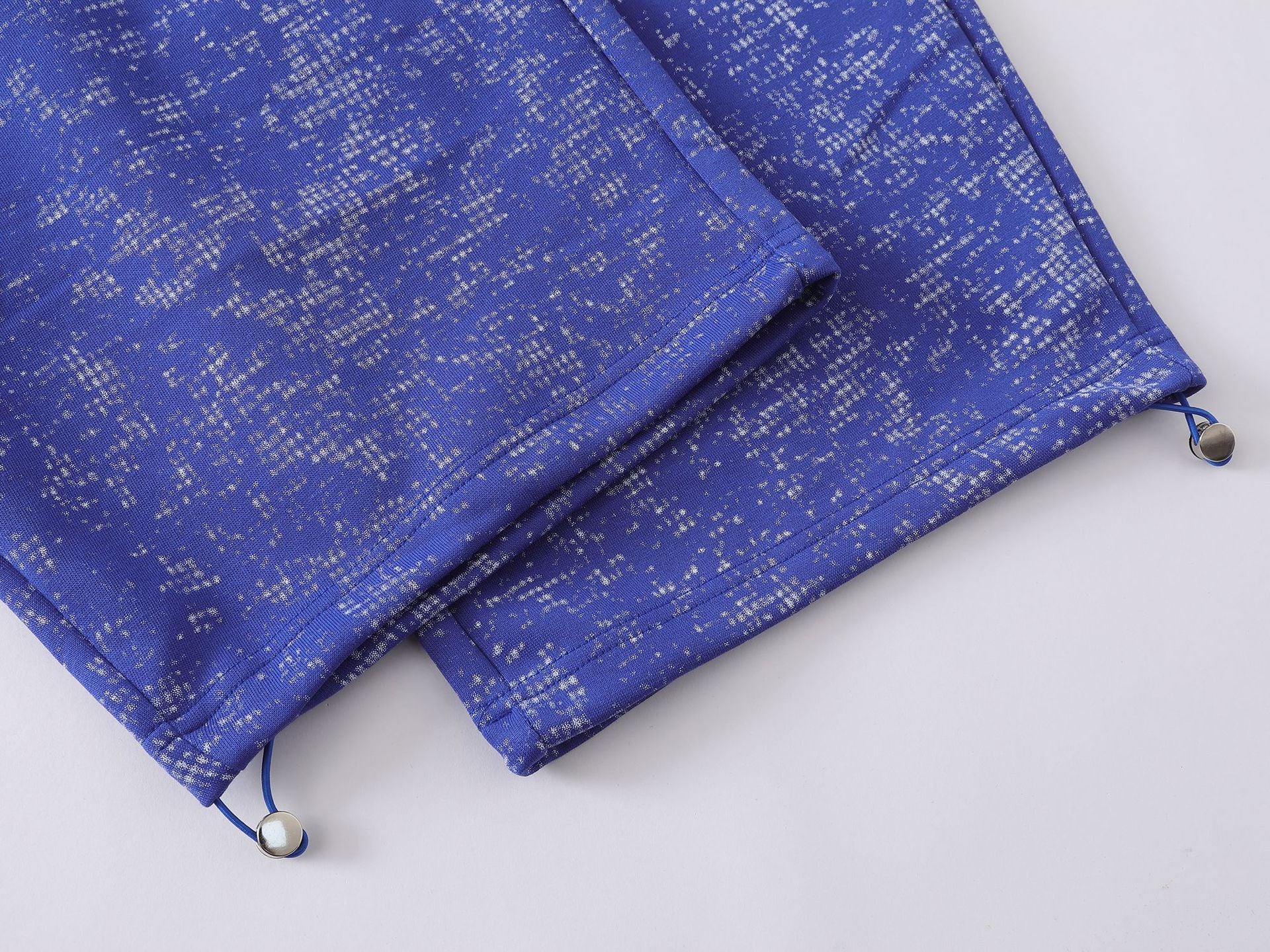 Pantalon de survêtement à jambes larges en maille jacquard délavée streetwear