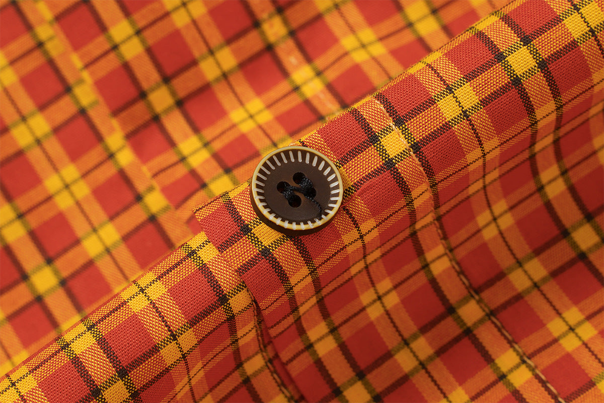 Chemise en flanelle à carreaux bleus – Coupe décontractée, manches longues et boutonnage