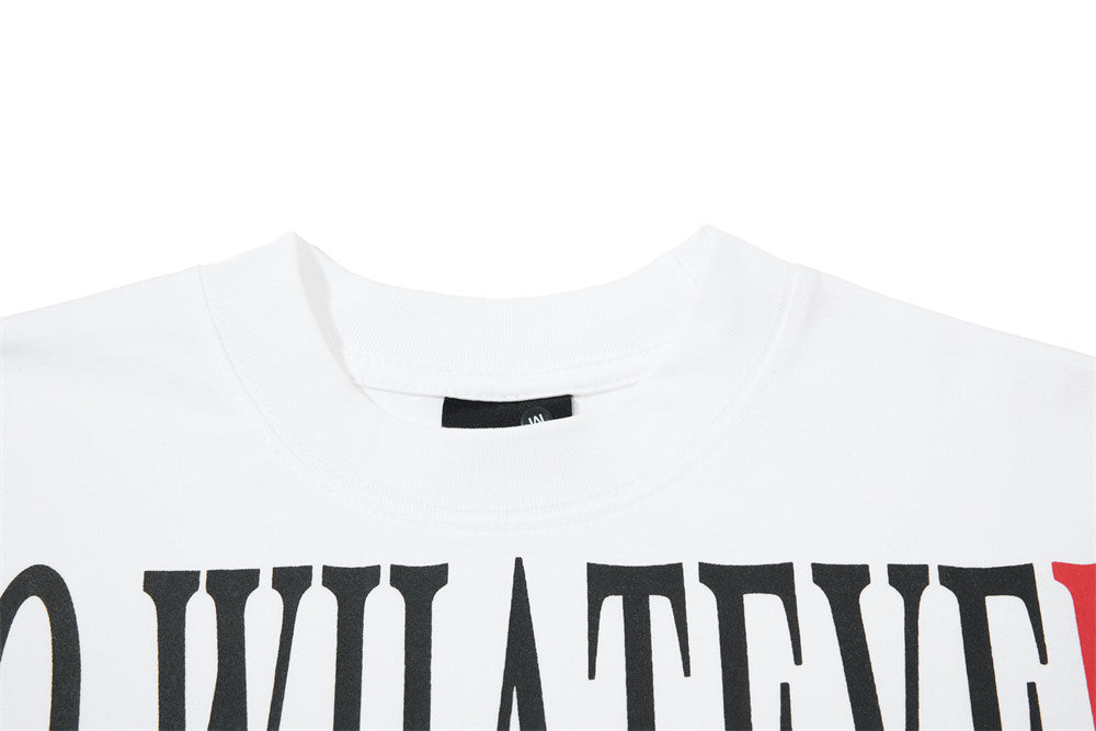 Men's Long Sleeve Graphic Tee – Bold Letter Print Mock Neck Top