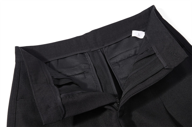 Herrenhose mit weitem Bein und Bundfalten – Loose Fit, unifarben