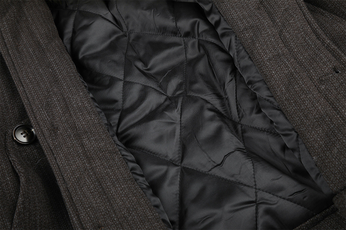 Fur Collar Padded Jacket – Retro American Lazy-Style Quilted Bomber
