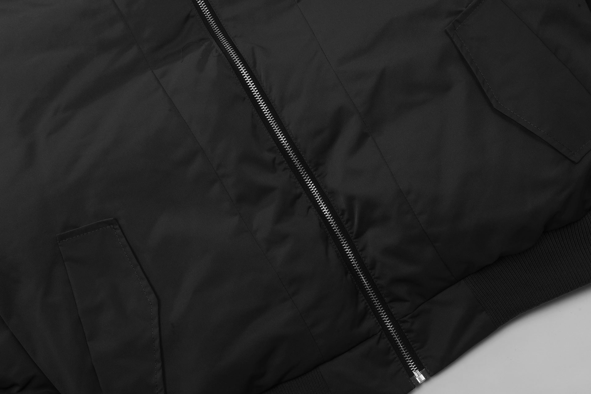Chaqueta bomber con capucha extraíble y forro polar en capas – Abrigo acolchado de invierno