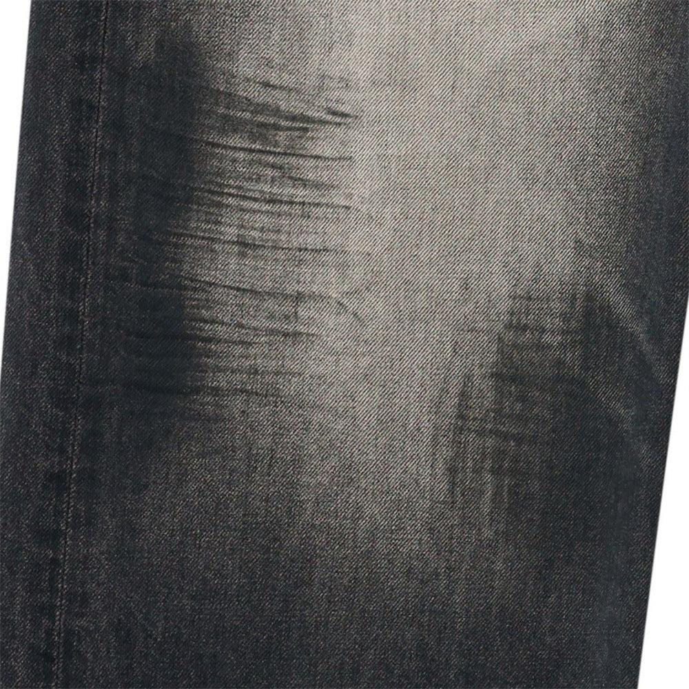 Black Baggy Jeans Men – Wide Leg Washed Vintage Distressed Denim