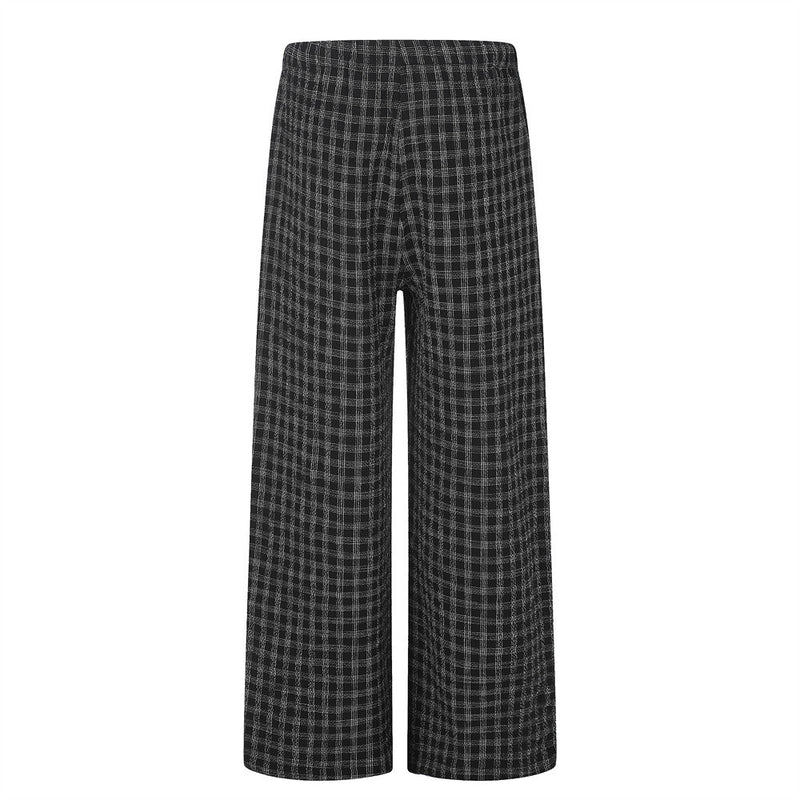 Plaid Wide-Leg Pants – Men's Straight-Fit Casual Trousers