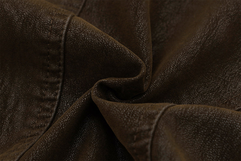 Cropped Moto Biker Jacket – Asymmetric Zip PU Leather Rider Coat