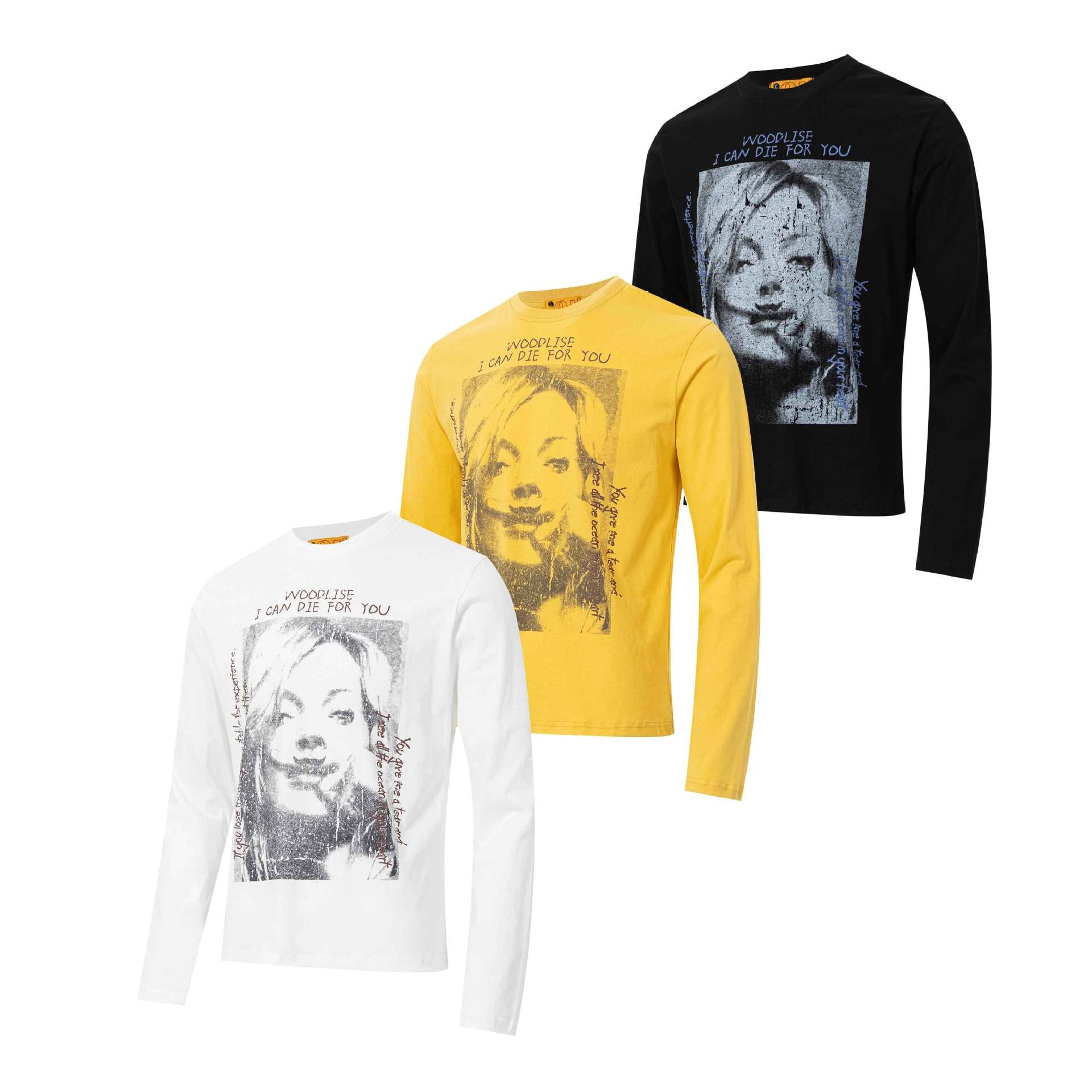 Langarmshirt mit Grafikprint, Street-Rock-Porträt und Rundhalsausschnitt