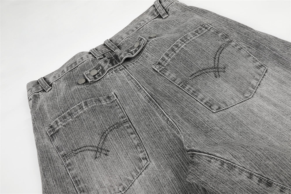 Wide-Leg Barrel Jeans – Punk Washed Vintage Silhouette