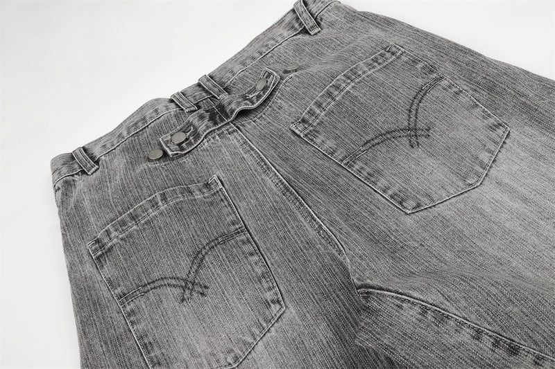 Wide-Leg Barrel Jeans – Punk Washed Vintage Silhouette