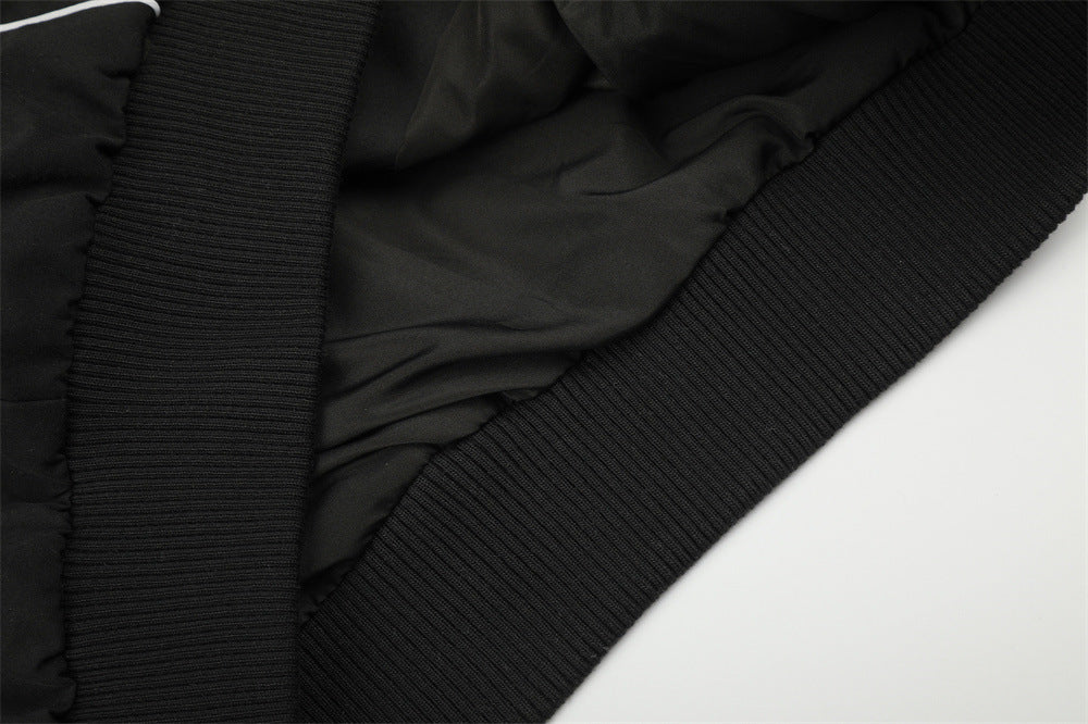 Veste de survêtement à col montant et trois bandes – Coupe décontractée homme zippée
