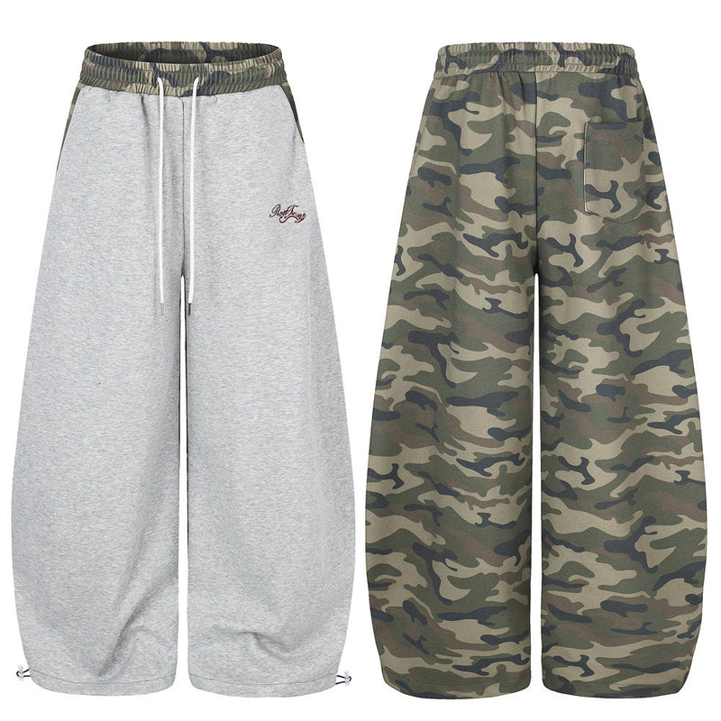Pantalon de jogging camo à jambes larges – Jogger homme oversize streetwear hip-hop