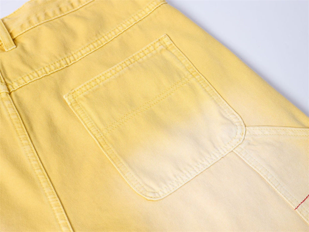Baggy-Denimshorts für Herren – gewaschene Carpenter-Style-Jeansshorts für Streetwear
