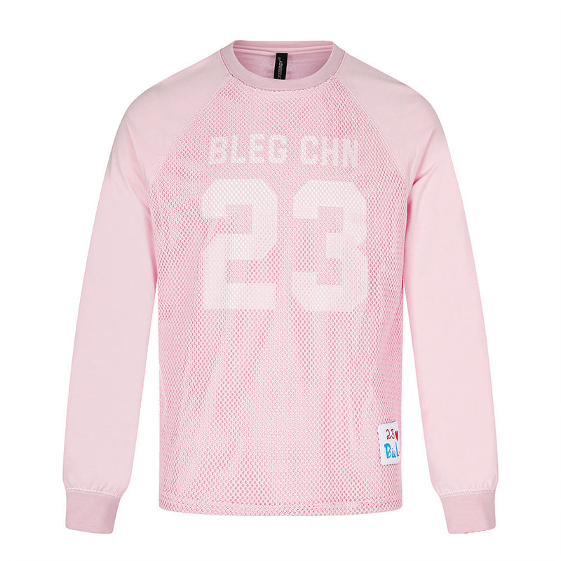 Men's Long Sleeve Tee Shirts – Number 23 Mesh Graphic Raglan Top