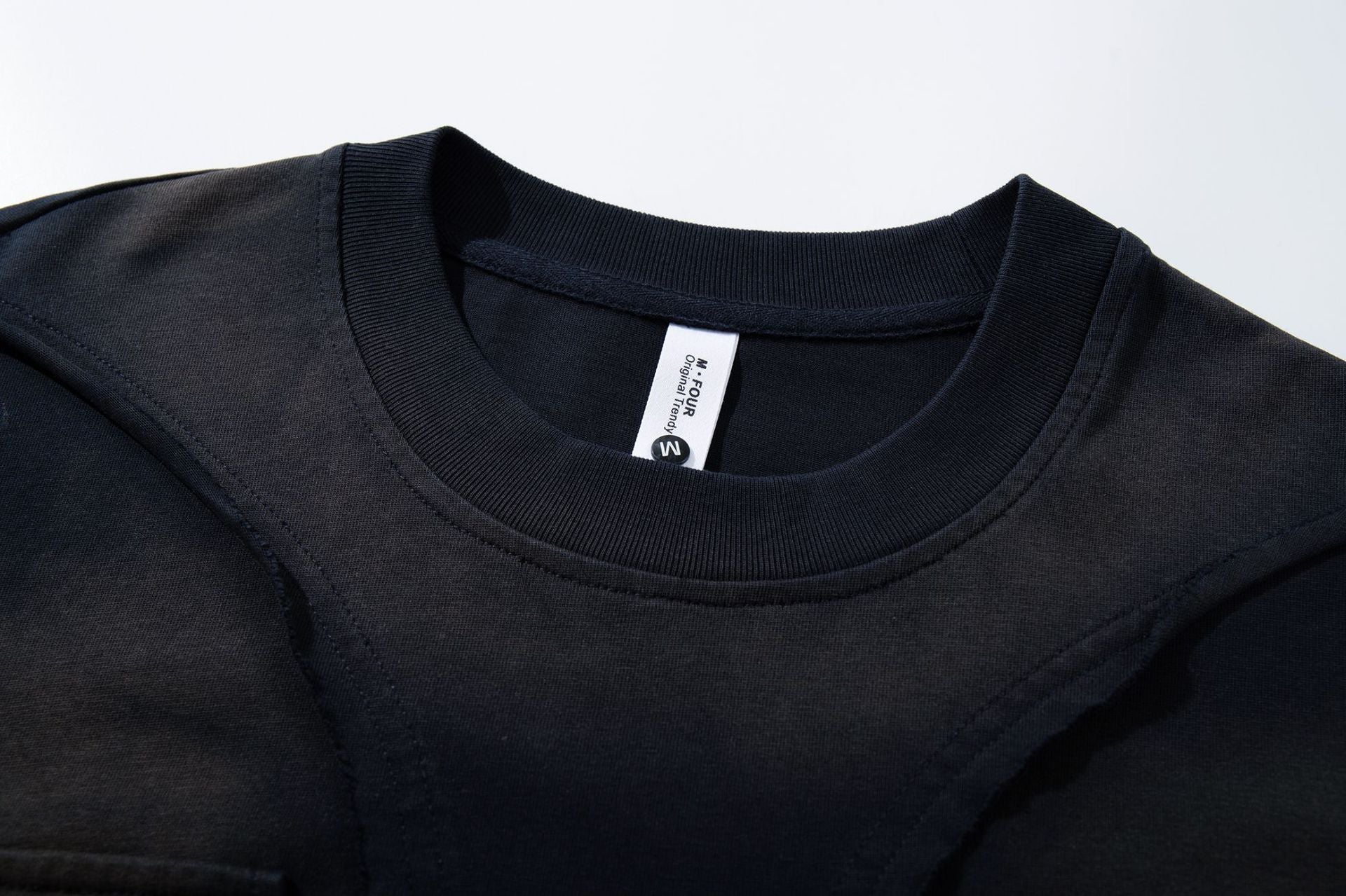 Sweat-shirt oversize à manches longues et poches cargo – Style américain vintage délavé
