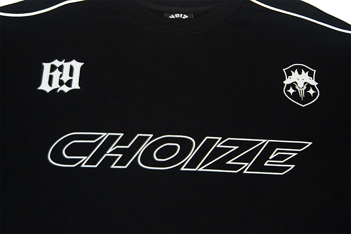 Sweat-shirt col rond homme Choize Official – Imprimé graphique et passepoil contrastant