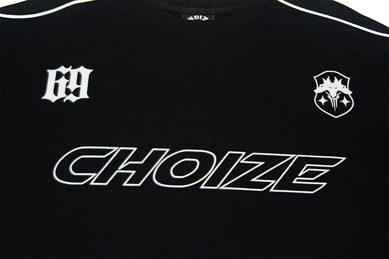 Sweat-shirt col rond homme Choize Official – Imprimé graphique et passepoil contrastant