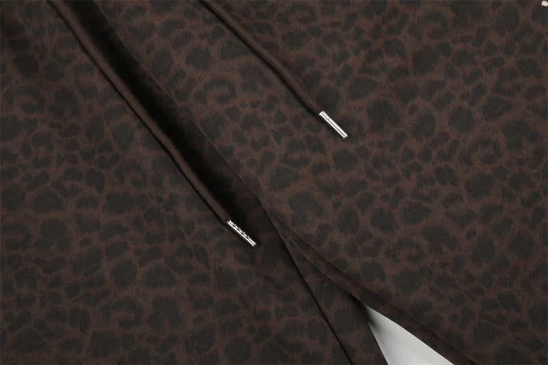 Wide-Leg Sweatpants with Side Stripes & Music Note Print