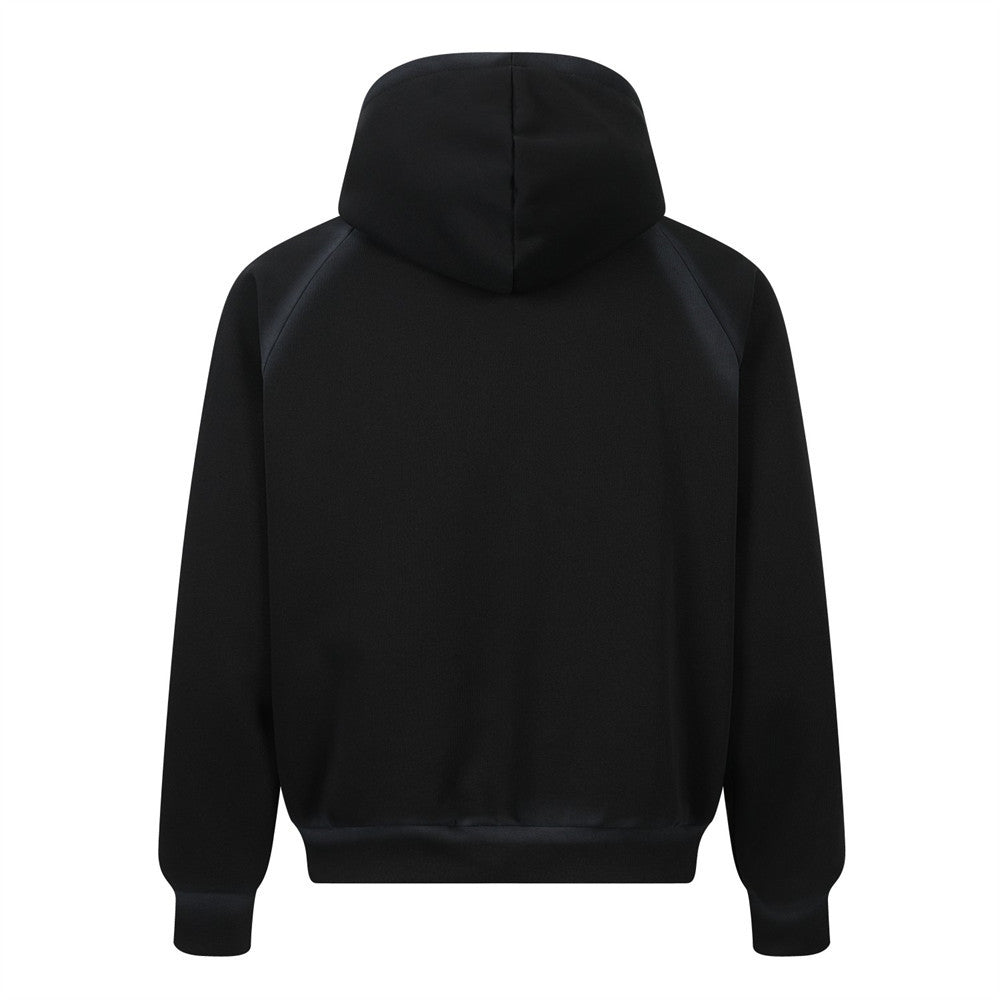 SEAKOFF Zip-Up Graphic Hoodie | Distressed Print Raglan Oversized