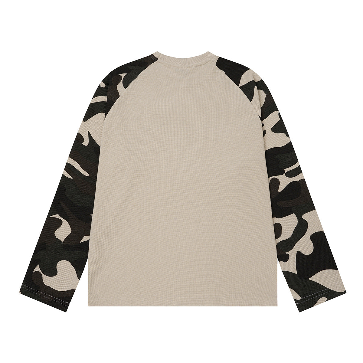 Camouflage-Raglan-Langarmshirt – Pfeilflaggen-Print, Rundhalsausschnitt
