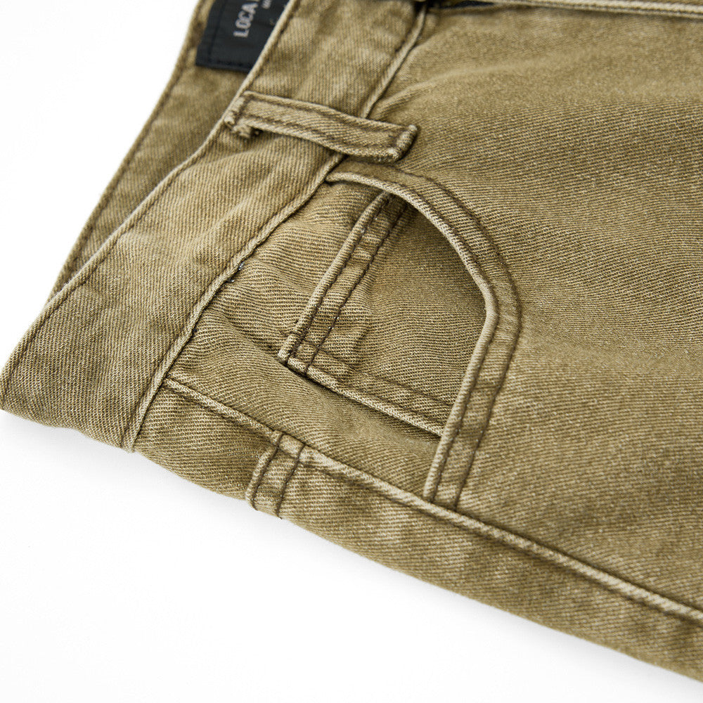 Men's Vintage Washed Wide-Leg Jeans – Relaxed Straight Fit with Horse Charm