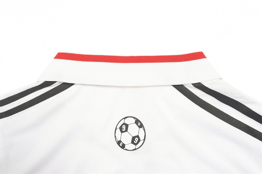 Mens Oversized Graphic T-Shirt Soccer Jersey No. 09 V-Neck Polo Tee