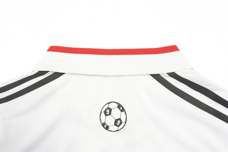 Mens Oversized Graphic T-Shirt Soccer Jersey No. 09 V-Neck Polo Tee
