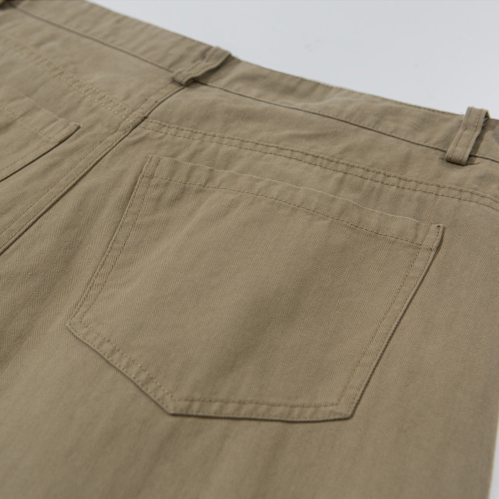 Wide-Leg Pleated Trousers – Men's Loose Fit Straight-Cut Pants