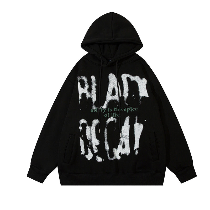 Heavyweight Graffiti Graphic Hoodie – Oversized Street Style Pullover
