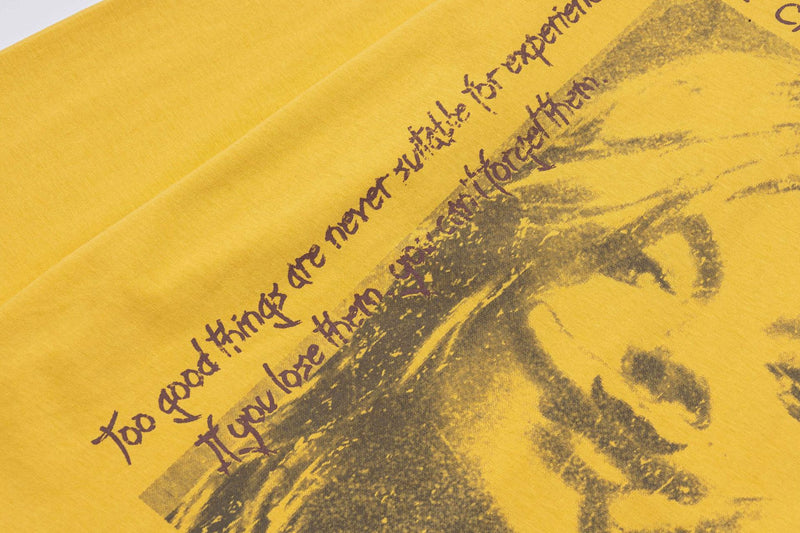 Langarmshirt mit Grafikprint, Street-Rock-Porträt und Rundhalsausschnitt