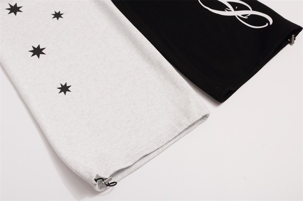 Men's Wide-Leg Sweatpants – Colorblock Union Jack & Camo Print with Script Logo