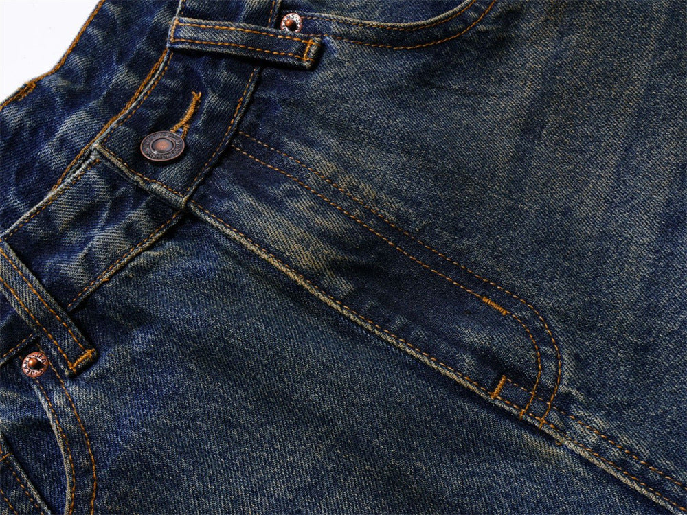 Baggy Jeans Men – Distressed Wide-Leg Barrel Fit with Deconstructed Seam Detail