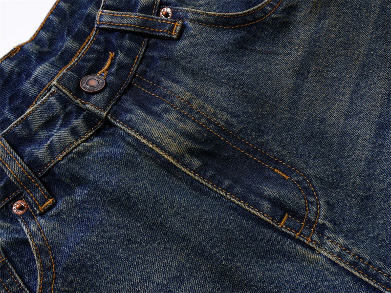 Baggy Jeans Men – Distressed Wide-Leg Barrel Fit with Deconstructed Seam Detail