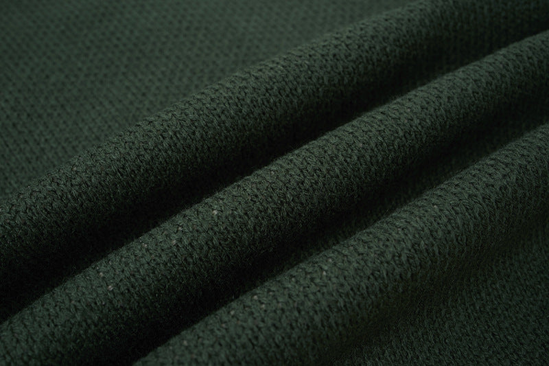 Abstrakter Wirbel-Strickcardigan – Oversized Pullover mit V-Ausschnitt und Knopfleiste