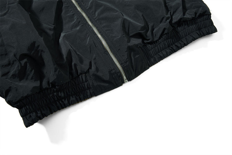 Reversible Oversized Bomber Jacket – Contrast Collar, Dual-Wear Workwear Style