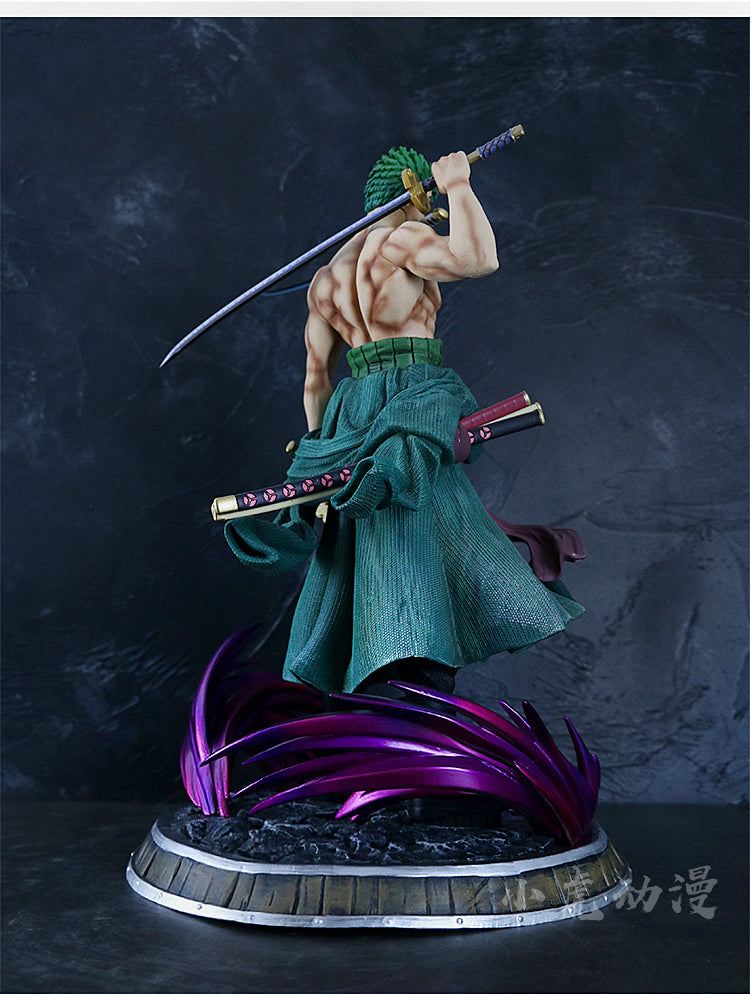 Zoro Action Figurine – 38cm with Interchangeable Head and Hands – One Piece Collectible