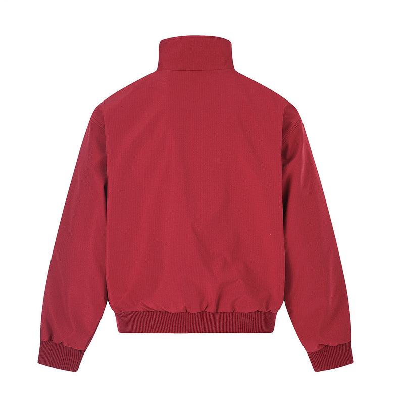 Men's Colorblock Track Jacket & Wide-Leg Pants Tracksuit Set with Mock Neck